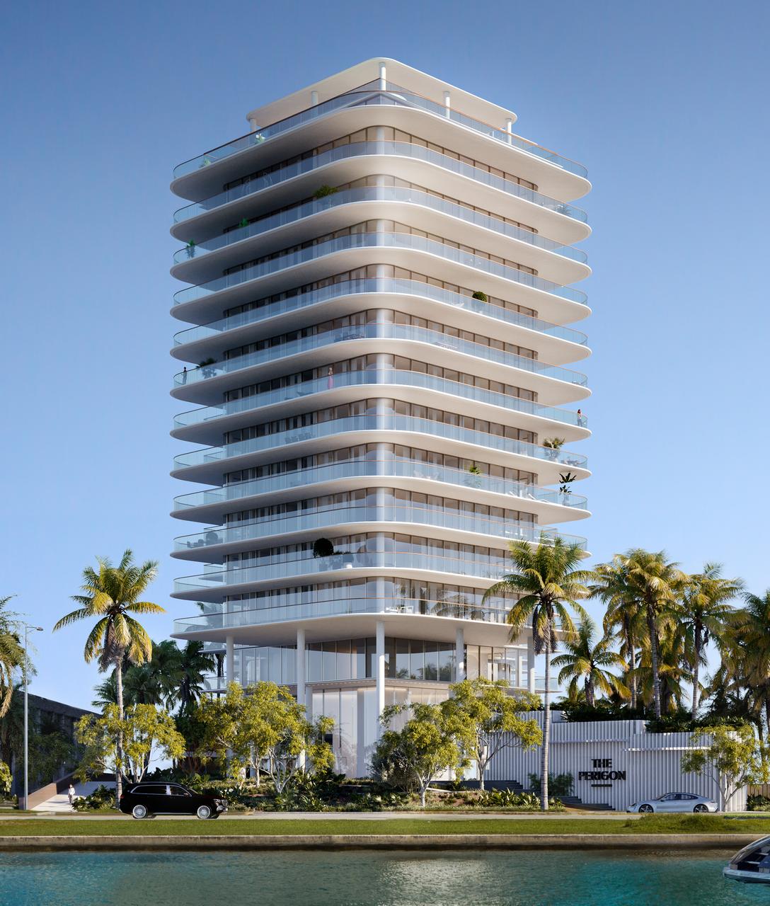 The Perigon, The facade and lower terraces, Binyan developer rendering