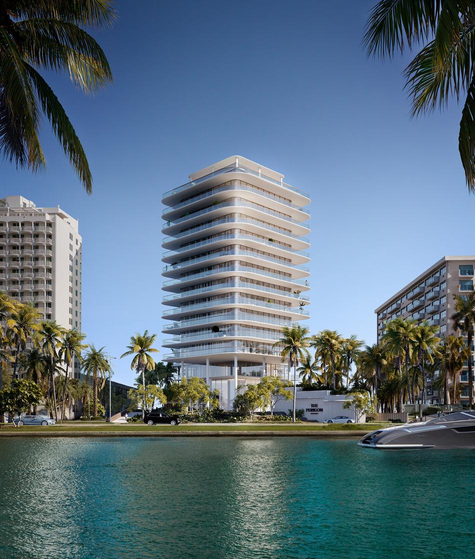 The Perigon, The building seen across the Intracoastal, developer rendering