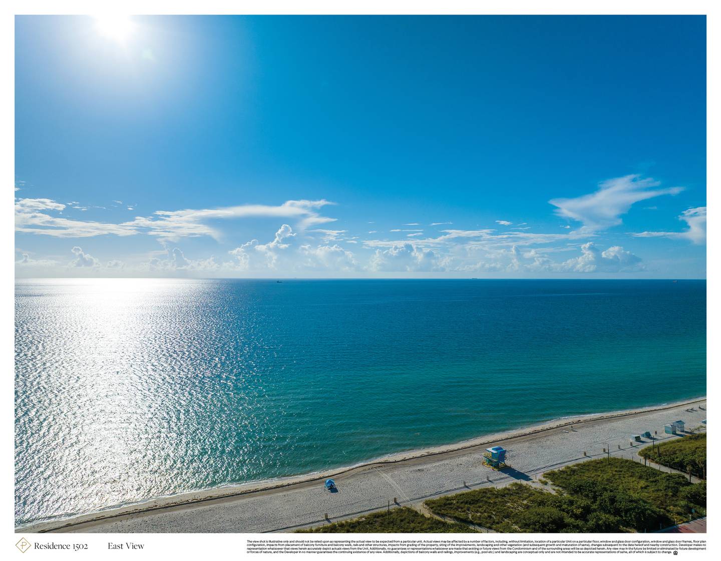The Perigon, Ocean and shoreline in the developer view sample labeled 1502, illustrative