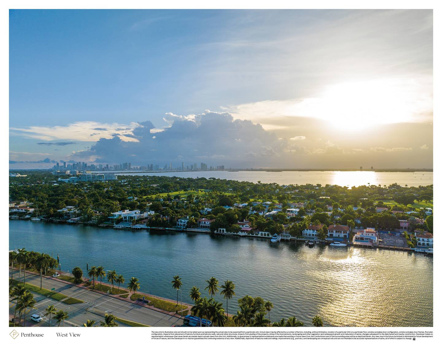The Perigon, Waterway and inland skyline in the developer view sample labeled PH, illustrative